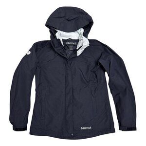 MARMOT Waterproof Outdoor Windbreaker Designer Black Jacket Womens Small